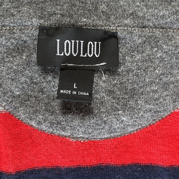 LOULOU Women's Colorblock Cardigan Sz L - Picture 2 of 8
